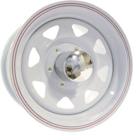 15x7.0 6H 139.7 P3 CB110 Maxsteel A17-White-Red & Blue Pinstripe-Steel